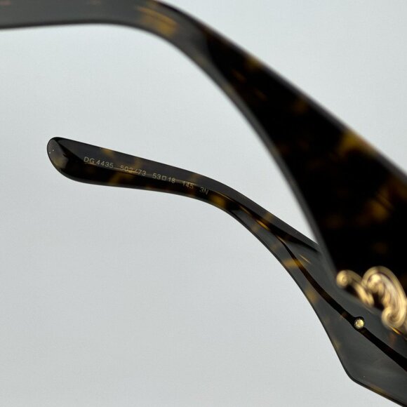 D&G DG4435 502/73 BRAND NEW Sunglasses Havana Dark Brown Cat Eye Women - Picture 11 of 14